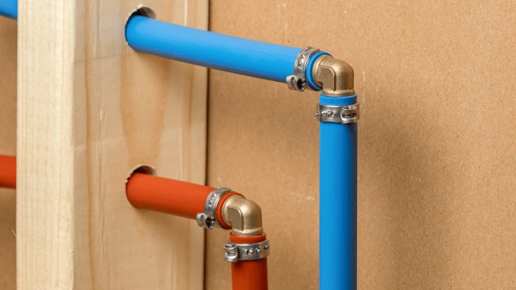 PEX-AL-PEX multilayer pipes used in modern plumbing systems for hot and cold water supply in residential buildings